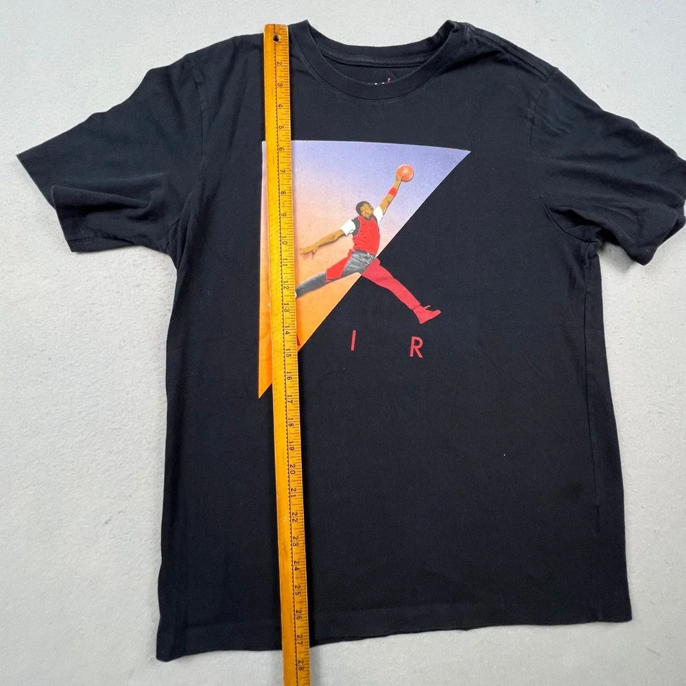 Jordan T-Shirt Mens M Black Air Jumpman Graphic Sunset Streetwear Baller B ball